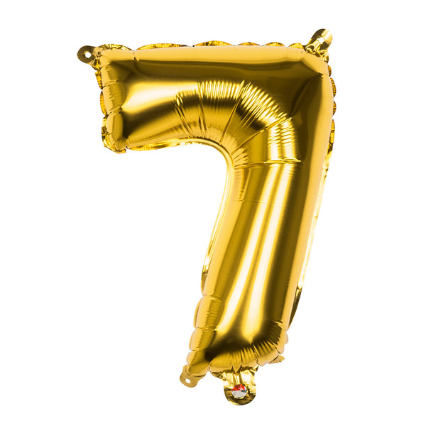 Foil balloon '7' gold - (66 cm)