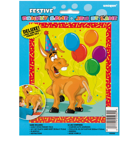 Festive Pin the Tail on the Donkey Game