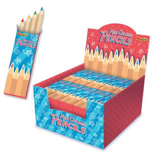 Half Size 4 Colour Pencils - (9cm)