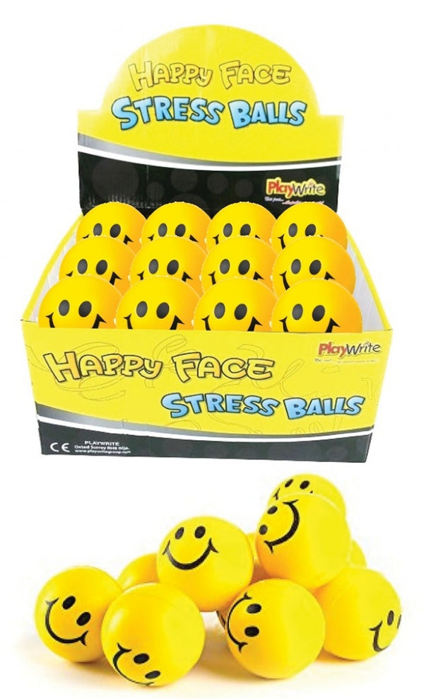 Happy Face Stress Balls - (6.5cm)