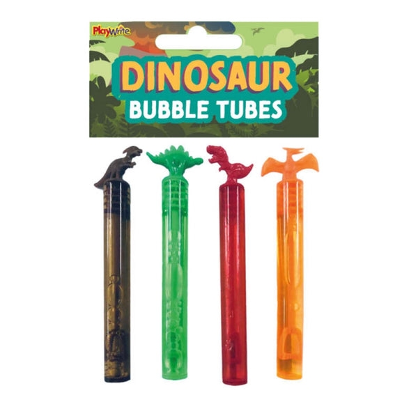 Dinosaur Bubble Tubes - (11cm )(4 Pack)
