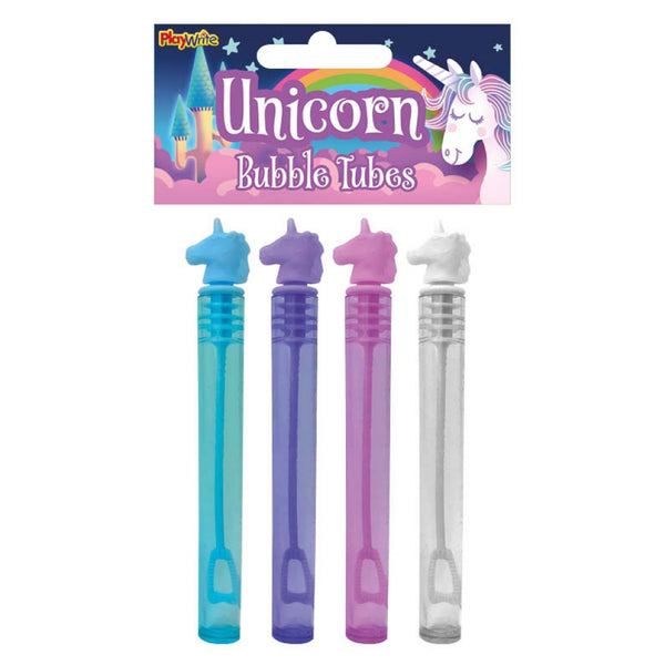 Unicorn Bubble Tubes  - (11cm )(4 Pack)