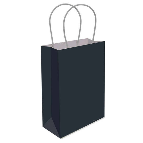 Black Paper Bags with Handles - (16x22x9cm)