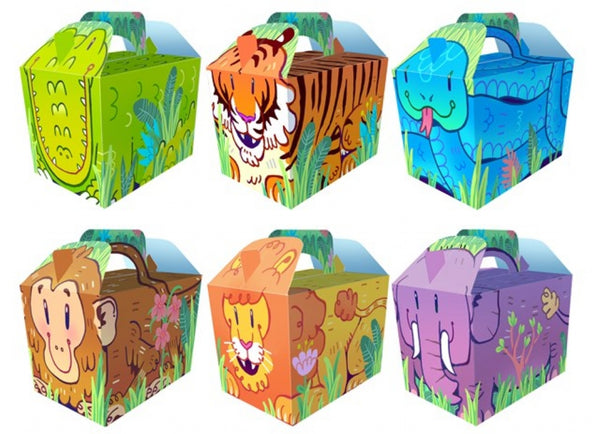 Cartoon Jungle Food Box in 6 Assorted Designs