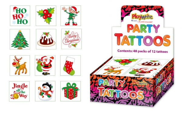 Christmas 12 Pack Tattoos - (4x4cm)