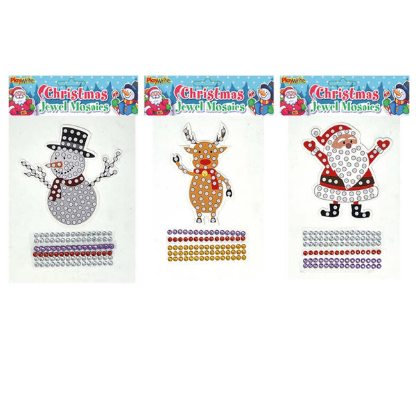 Christmas Jewel Mosaic Pictures in 3 Assorted Designs