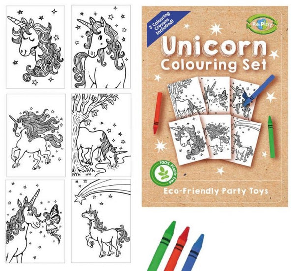 Play Unicorn A6 Colouring Set