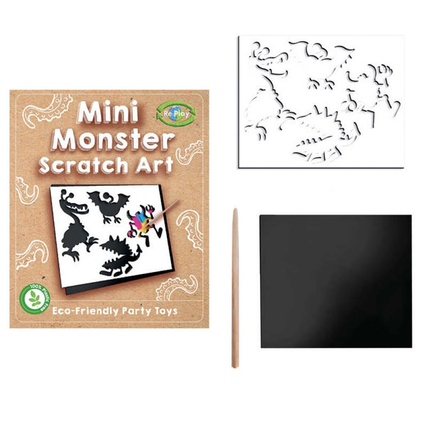 Play Monster Mini Scratch Art - (12x10cm)