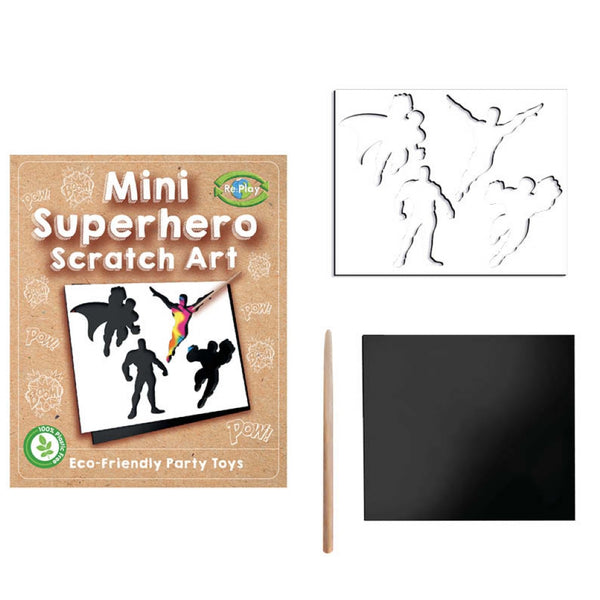 Play Superhero Mini Scratch Art - (12x10cm)
