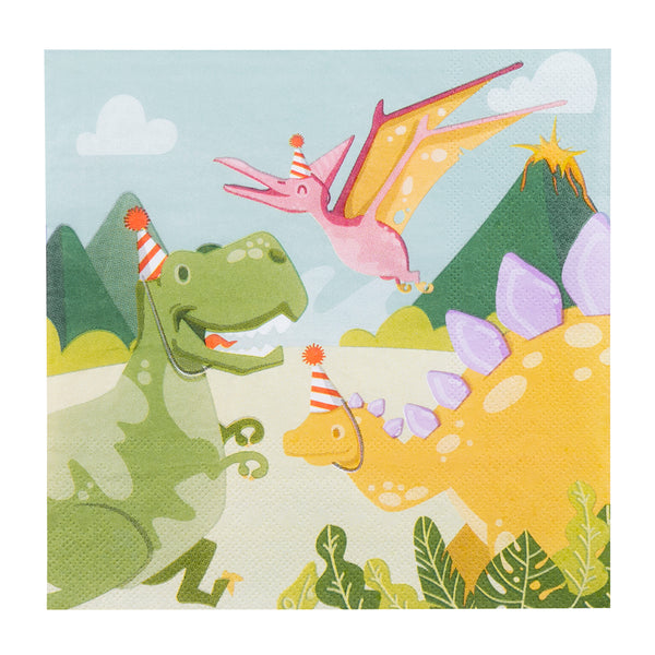 Paper napkins Dino party (33 x 33 cm) - (20 Packs)
