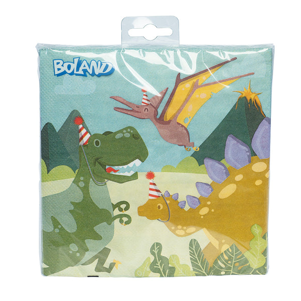 Paper napkins Dino party (33 x 33 cm) - (20 Packs)