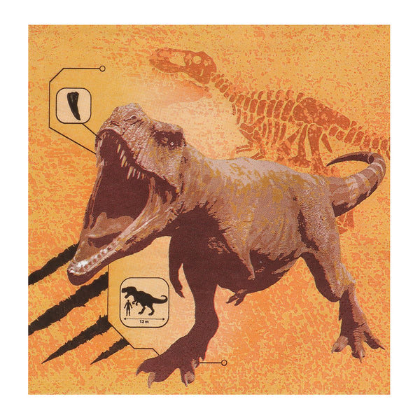 Paper napkins T-Rex (33 x 33 cm) - (20 Pack)