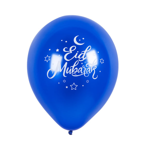 Latex balloons 'Eid Mubarak' double sided (25cm) - (6 Pack)