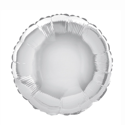Solid Round Foil Balloon Silver - (18")
