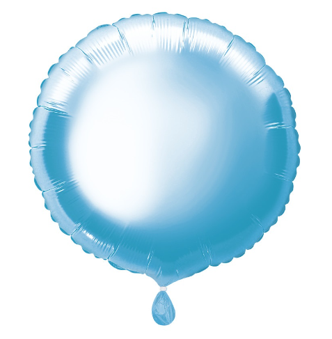 Solid Round Foil Balloon Baby Blue - (18")