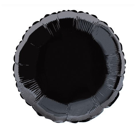 Solid Round Foil Balloon Black - (18")