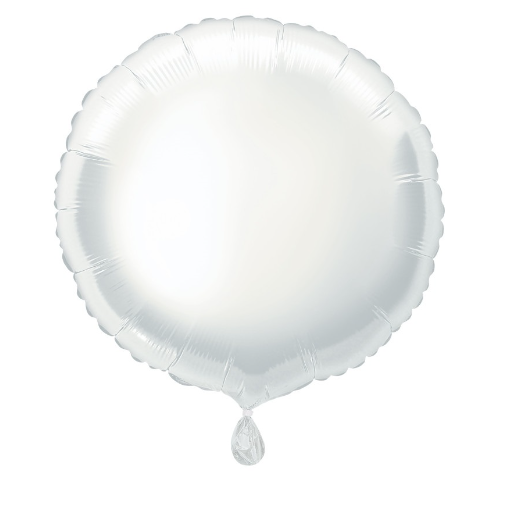 Solid Round Foil Balloon White - (18")