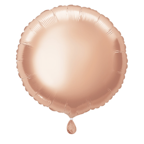 Rose Gold Solid Round Foil Balloon - (18")