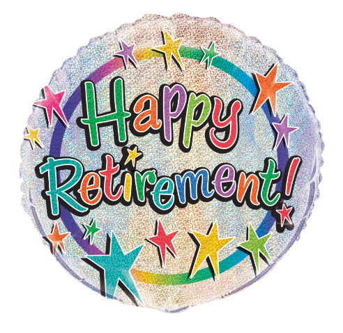 Happy Retirement Prism Round Foil Balloon - (18")