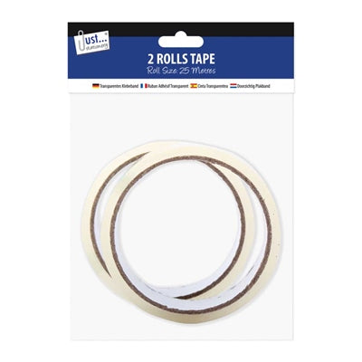 Clear Tape 18mm x 25m - (2 Pack)