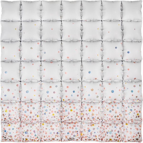 Sparkling Fizz Holographic Rose Gold 7x7 Waffle Balloon - (36" )