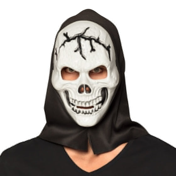 Face mask Skull with hood