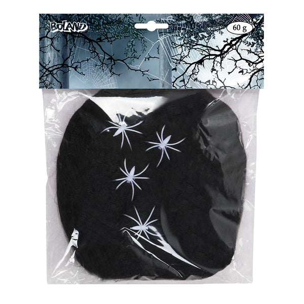 Cobweb black with 4 spiders - (60 g )