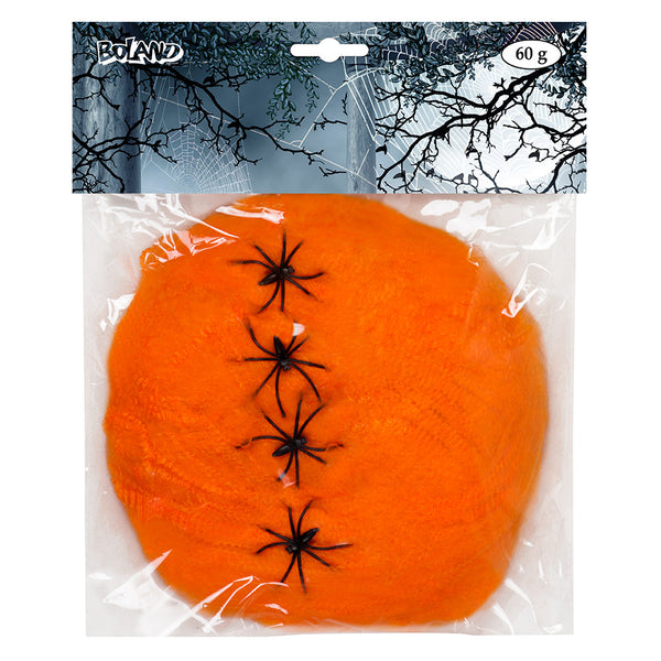 Cobweb orange with 4 spiders - (60 g )