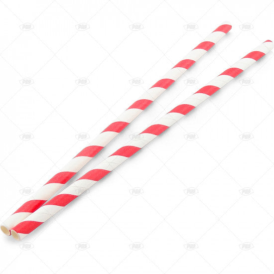 Party Straws Paper (6x197mm) - (50 Pack)