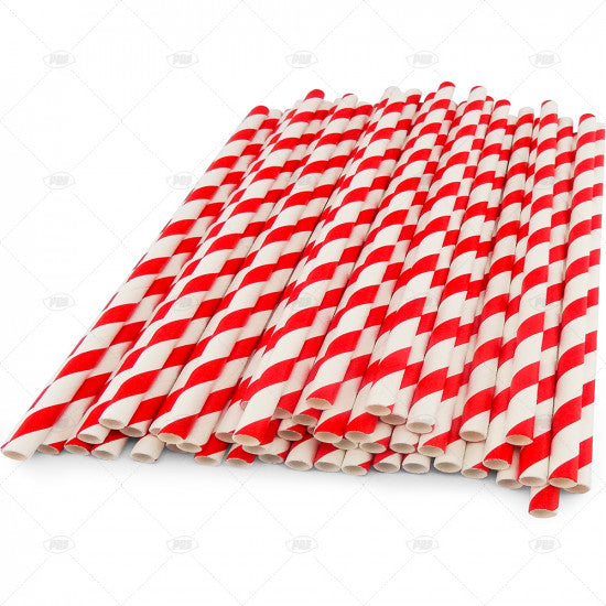Party Straws Paper (6x197mm) - (50 Pack)