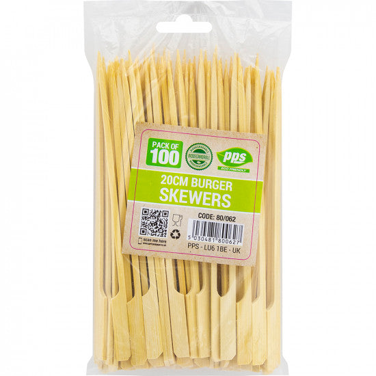 Party Burger Skewers 20cm - (100 Pack)