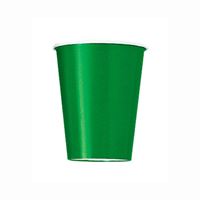 Emerald Green Solid 9oz Paper Cups - (14 Pack)