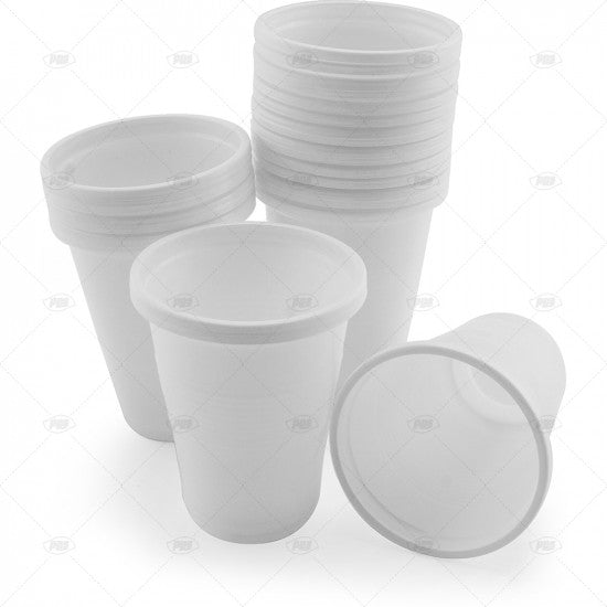 Drink Cups Plastic White (200ml) - (25 Pack)
