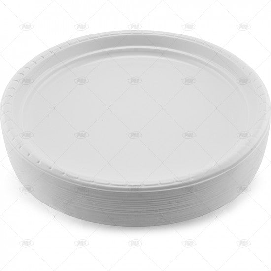 Plates Plastic White (26cm) - (50 Pack)
