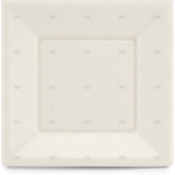 Plates Plastic Bowl Sqaure White 18cm - (12 Pack)