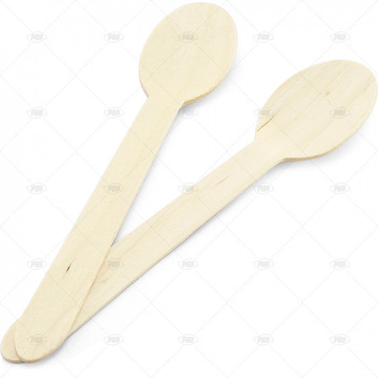 Cutlery Spoon Wooden Bio Degradable - (100 Pack)