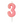Load image into Gallery viewer, Age 3 Glitter Numeral Moulded Pick Candle Pink
