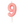 Load image into Gallery viewer, Age 9 Glitter Numeral Moulded Pick Candle Pink
