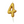 Load image into Gallery viewer, Age 4 Glitter Numeral Moulded Pick Candle Gold
