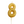 Load image into Gallery viewer, Age 8 Glitter Numeral Moulded Pick Candle Gold
