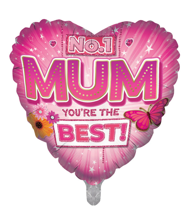 No. 1 Mum Foil Balloons - (18")