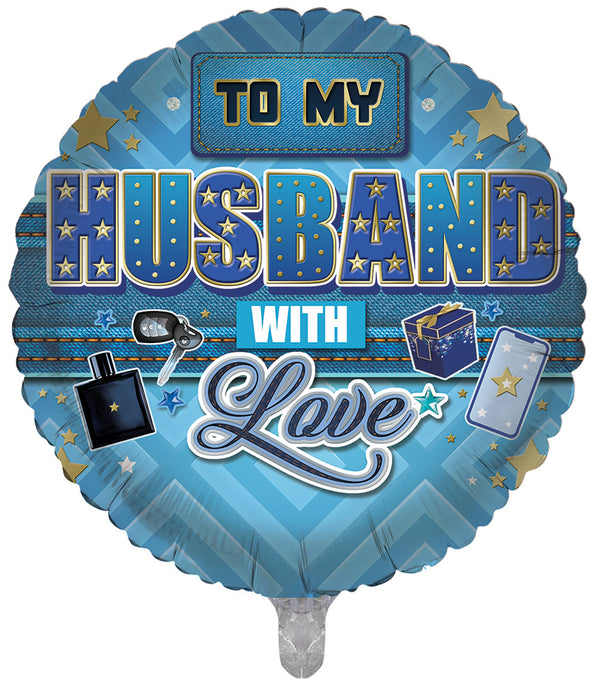 To My Husband with Love Foil Balloons - (18")