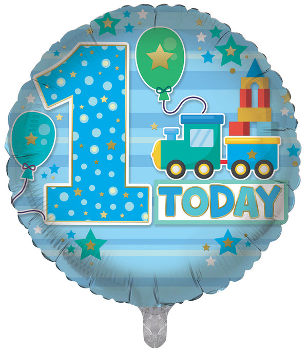 You're 1 Today Blue Foil Balloons - (18")