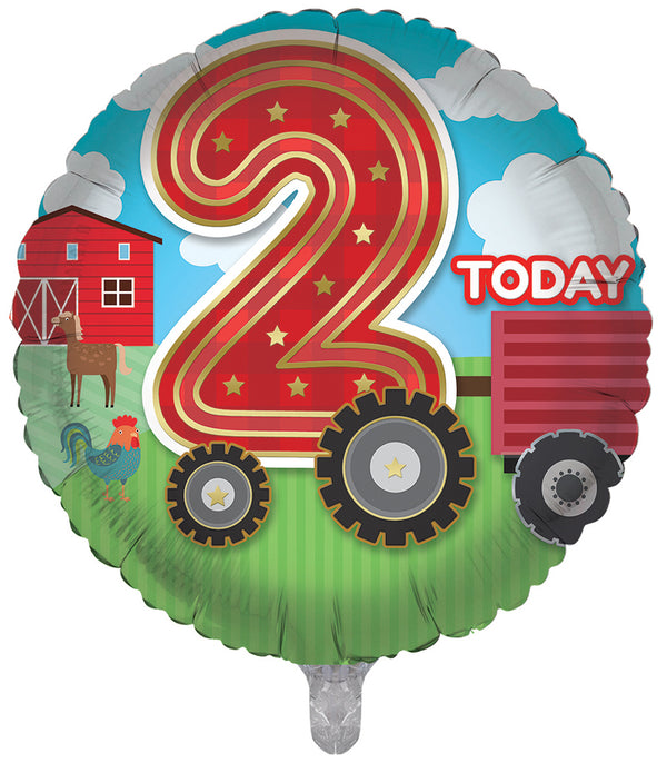 You're 2 Today Blue Foil Balloons - (18")