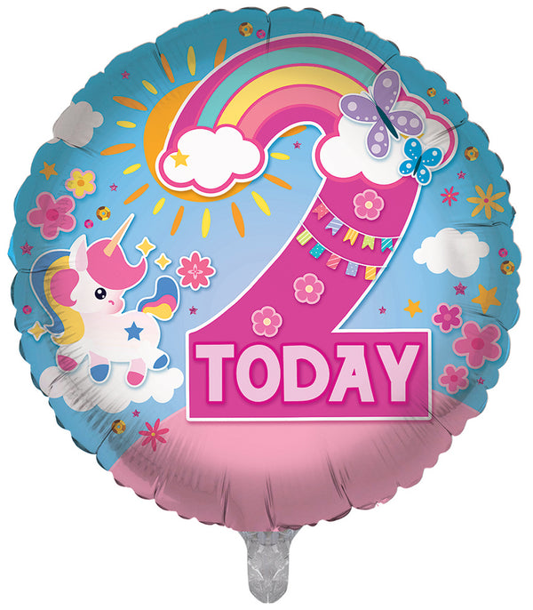 You're 2 Today Pink Foil Balloons - (18")