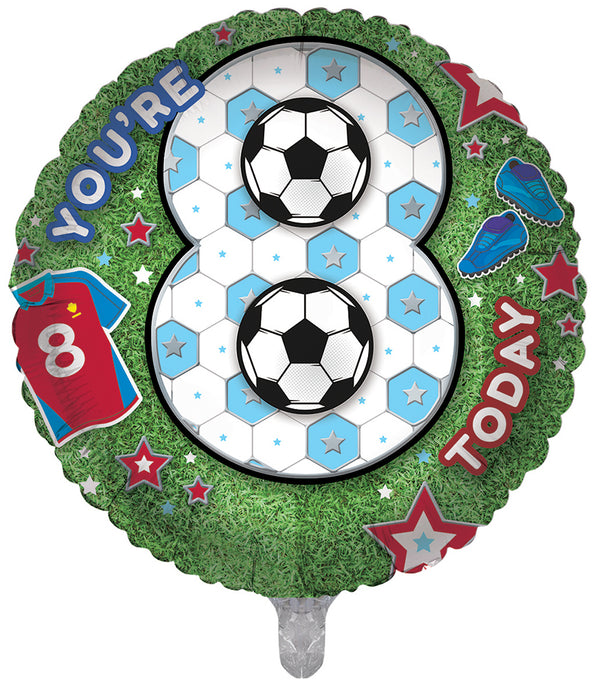 You're 8 Today Blue Foil Balloons - (18")