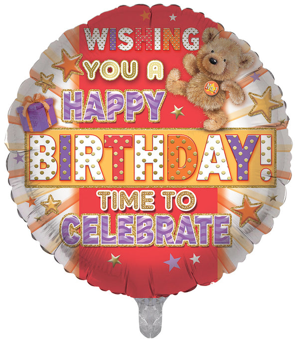 Happy Birthday Have Fun Multicoloured Foil Balloons - (18")