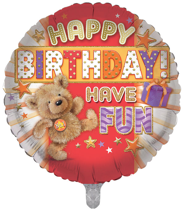 Happy Birthday Have Fun Multicoloured Foil Balloons - (18")
