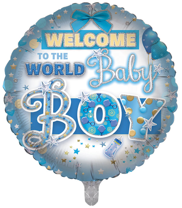 Its a Boy Blue Foil Balloons - (18")