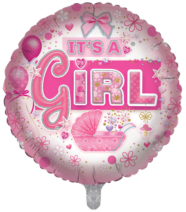 Its a Girl Pink Foil Balloons - (18")
